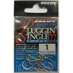 DECOY SINGLE27 PLUGGIN' SINGLE HOOK SIZE 8 - 6 - 4 - 2 - 1 - 1/0 - 2/0 - 3/0 - 4/0 - 5/0