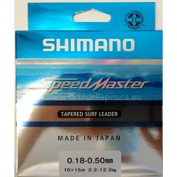 FILO CONICO SHIMANO SPEEDMASTER TAPERED LEADER ORANGE 10X15M 0,18-0,50MM
