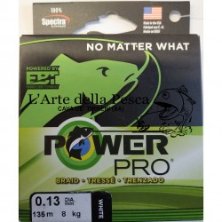 FILO TRECCIATO POWER PRO 135M BIANCO WHITE DIAM 0,10 - 0,13 - 0,15 - 0,19 MM