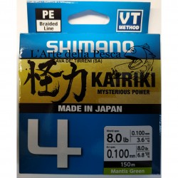 FILO TRECCIATO SHIMANO KAIRIKI 4 150M MANTIS GREEN