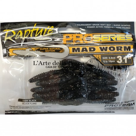 RAPTURE MAD WORM 8CM DARK BLACK