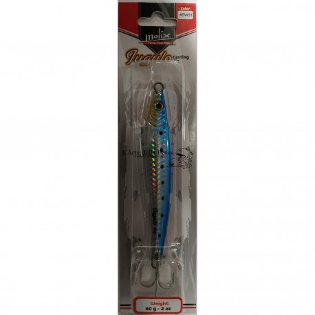 ESCA ARTIFICIALE MOLIX JUGULO CASTING JIG 60GR COL. SW01 BLUE SARDA