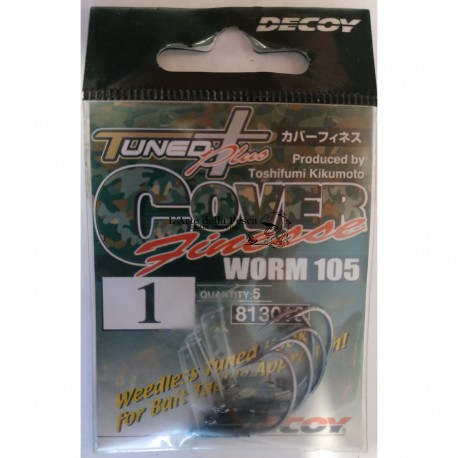 AMO WORM HOOK DECOY WORM105 COVER FINESSE SIZE 1