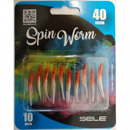 CODA DI RONDINE SELE SPIN WORM 40MM RED HEAD