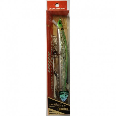 ESCA ARTIFICIALE DUO TIDE MINNOW SLIM 175 FLYER 175MM 29GR SINKING INAKKO LIME CHART